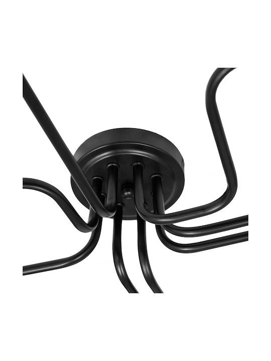 GloboStar Liberta Ceiling Mount Light 102cm Black with Socket E27