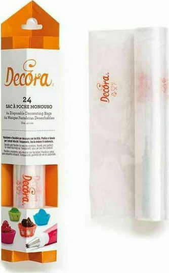 Decora Σακούλα Κορνέ Ζαχαροπλαστικής Μιας Χρήσης από Σιλικόνη 46cm 20τμχ 0125001