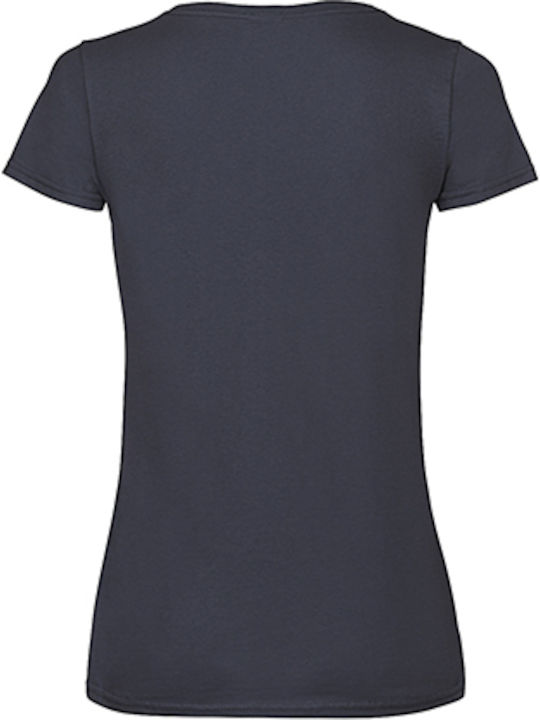 Fruit of the Loom Valueweight V Τ Women's Short Sleeve Promotional T-Shirt Deep Navy