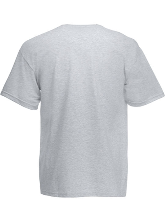 Fruit of the Loom Super Premium T Ανδρικό Διαφημιστικό T-shirt Κοντομάνικο Heather Grey