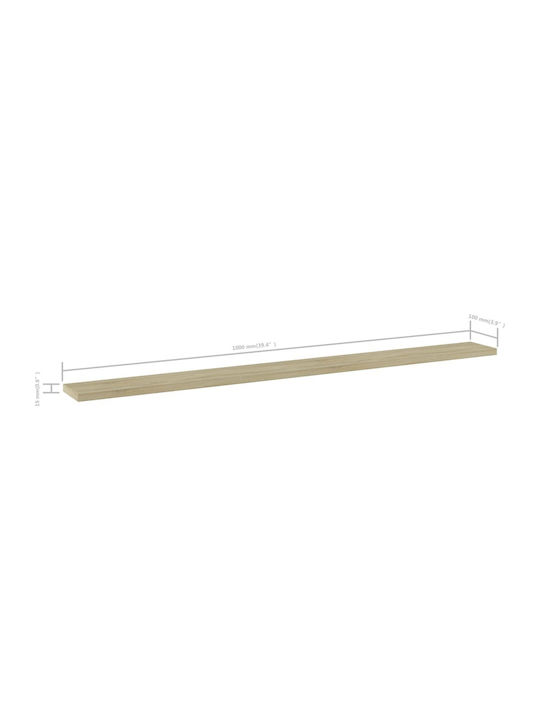 vidaXL Rectangular Bookcase Shelf made of Particleboard 100x10x1.5cm 805368 4pcs