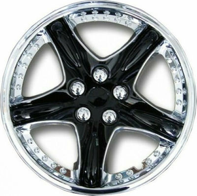 Auto Gs Car Hubcap Set 13" 4pcs Black