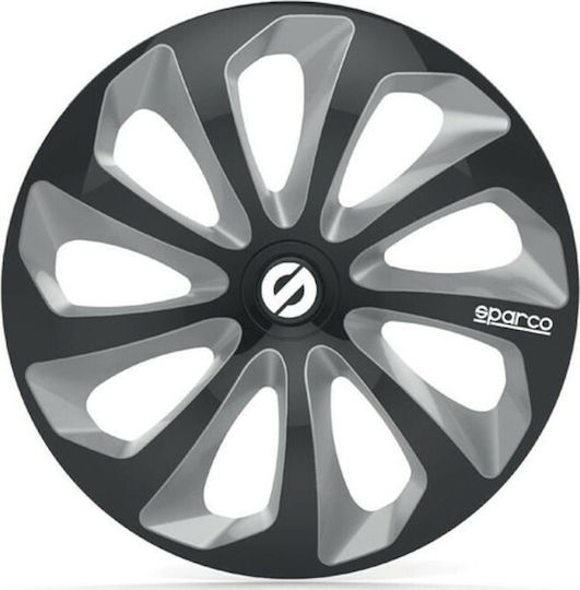 Sparco Set Capace de Roți Auto Sicilia 4 Bucăți 13 Argintii