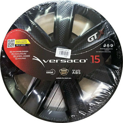 AMiO Set Capace Roți Auto Versaco Gtx 1buc 15" Negru