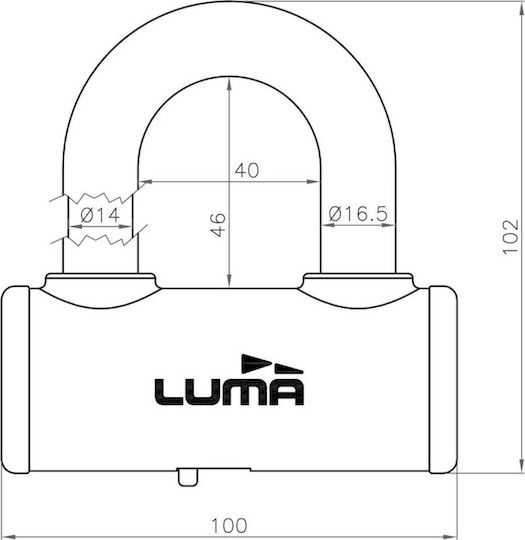 Luma Escudo Procombi Motorcycle Disc Brake Lock in Blue