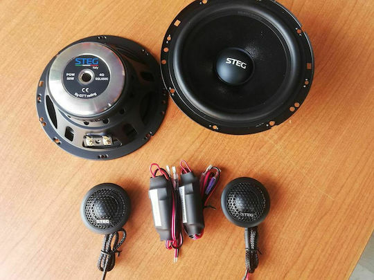 Steg Комплект Автомобилни Високоговорители SQL650C Сплит-системи 6.5" с 80W RMS (2 път)