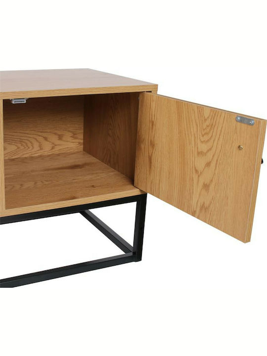 TV Stand Abbott Made of Solid Brown Wood L117xD39xH48cm