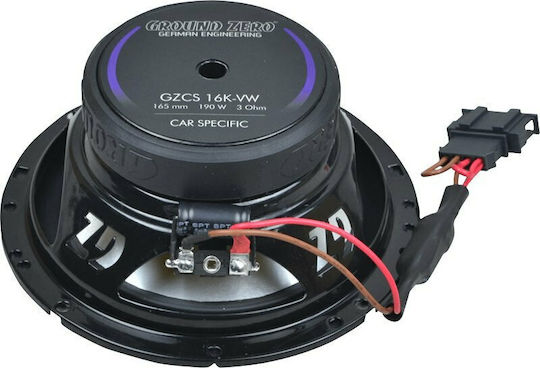 Ground Zero Σετ Ηχεία Αυτοκινήτου Διαιρούμενα 6.5" με 120W RMS (2 Δρόμων)