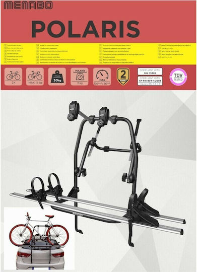 Menabo Polaris 3 Car Bike Trunk Rack for 3 Bikes