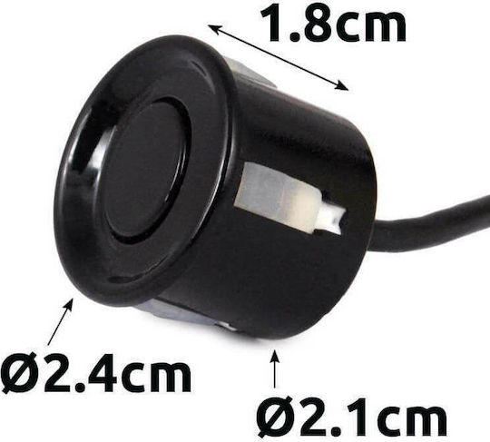Onyx Car Parking System Mirror with Buzzer and 4 Sensors 21mm in Black Color