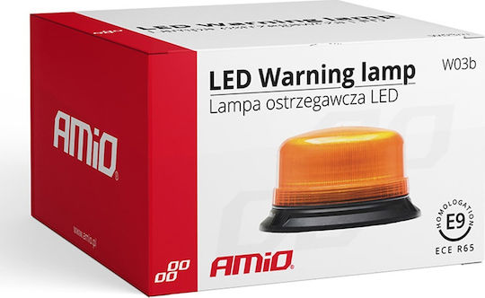 AMiO Car Beacon LED 12 / 24V Waterproof 13.6cm with Orange Lighting