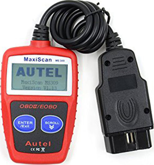 Autel MaxiScan MS309 Διαγνωστικό Αυτοκινήτου Ψηφιακό OBD 2 με Καλώδιο