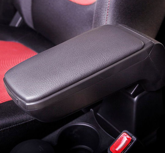 Cik Car Leather Armrest for Opel Agila 2000-2007 Black