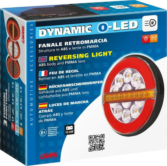Lampa Φως Τρέιλερ LED Dynamic O-Led με Βίδες 12 / 24V 1τμχ
