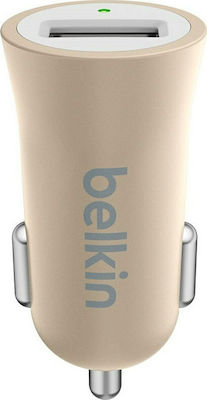 Belkin Car Charger Gold Total Intensity 2.4A with a Port USB