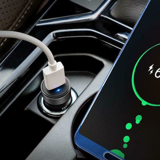 Hoco Car Charger Gray Z32 Total Intensity 3A Fast Charging with a Port USB