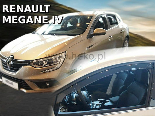 Heko Set of Windbreakers Front Car Dark Fime for Renault Megane 2pcs