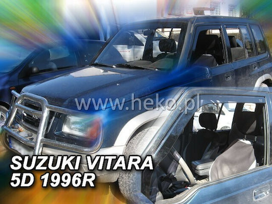 Heko Set of Windbreakers Front and Rear Car Dark Fime for Suzuki Vitara 5D 1998 4pcs