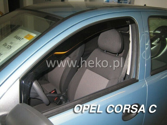 Heko Set of Windbreakers Front Car Dark Fime for Opel Corsa C 5D 2000-2006 2pcs