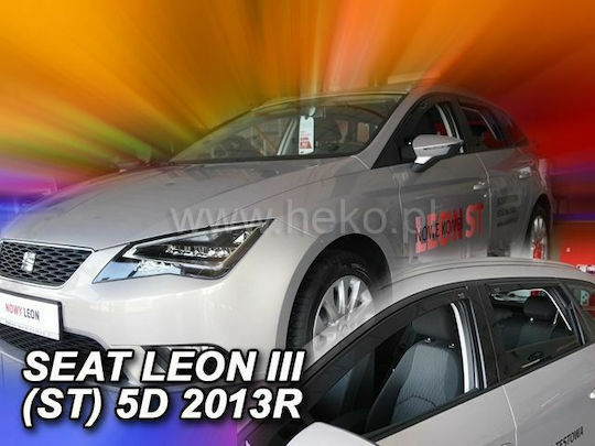 Heko Satz Windabweiser Vordere und Hintere Dark Fime für Seat Leon 4Stück