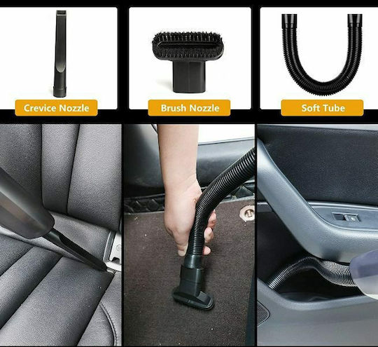 Carsun C1398 Car Handheld Vacuum Dry Vacuuming / Liquids with Power 70W & Lighter Cable 12V Gray