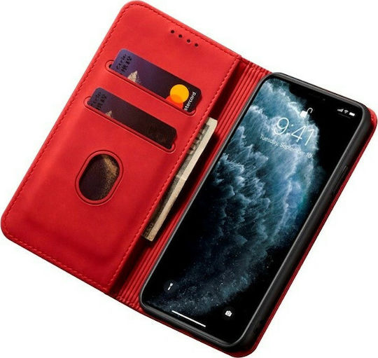 Bodycell PU Leather Book Synthetic Leather Red (Galaxy S21)