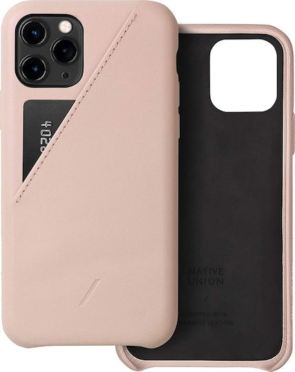Native Union Clic Card Back Cover Leather Pink (iPhone 11 Pro)
