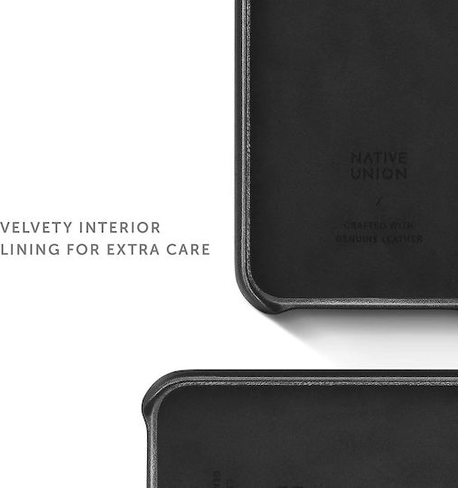 Native Union Clic Card Back Cover Leather Black (iPhone 11 Pro Max)