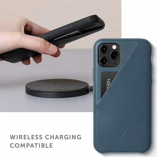 Native Union Clic Card Back Cover Δερμάτινο Μπλε (iPhone 11 Pro)