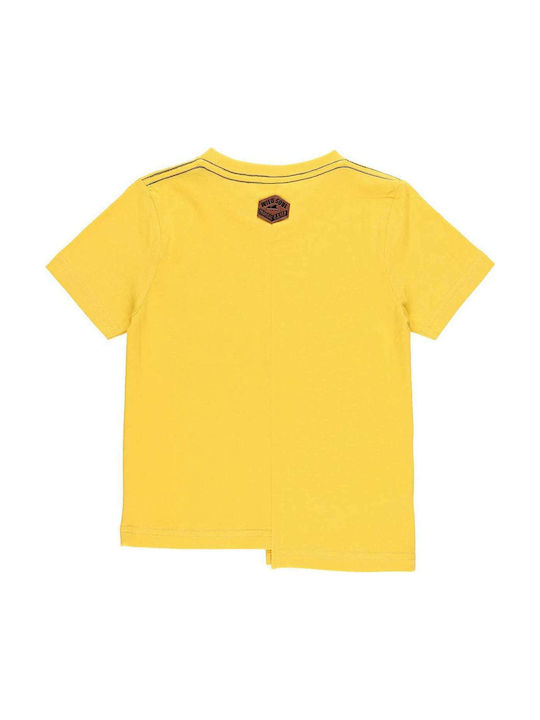 Boboli Kinder-T-Shirt Gelb Surf Team Sand