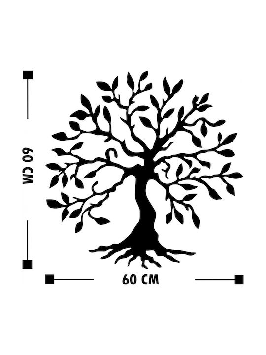 HomeMarkt Wanddekoration aus Metallisch 60x1.5x60cm 1pcs