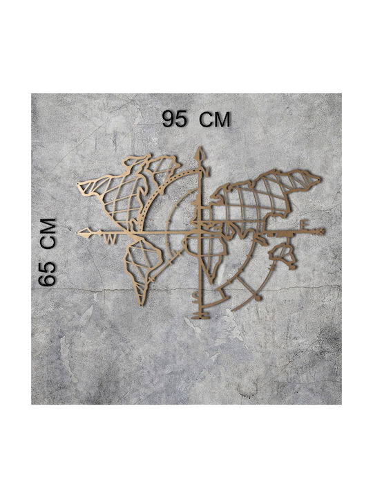 HomeMarkt Metallic Wall Ornament 95x1.5x65cm HM7212