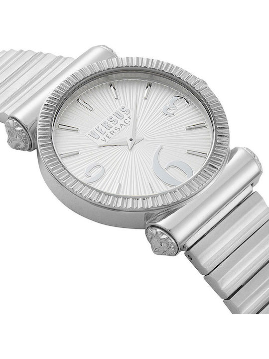 Versus by Versace Γυναικείο Ρολόι 38mm Μπαταρίας με Ασημί Μεταλλικό Μπρασελέ