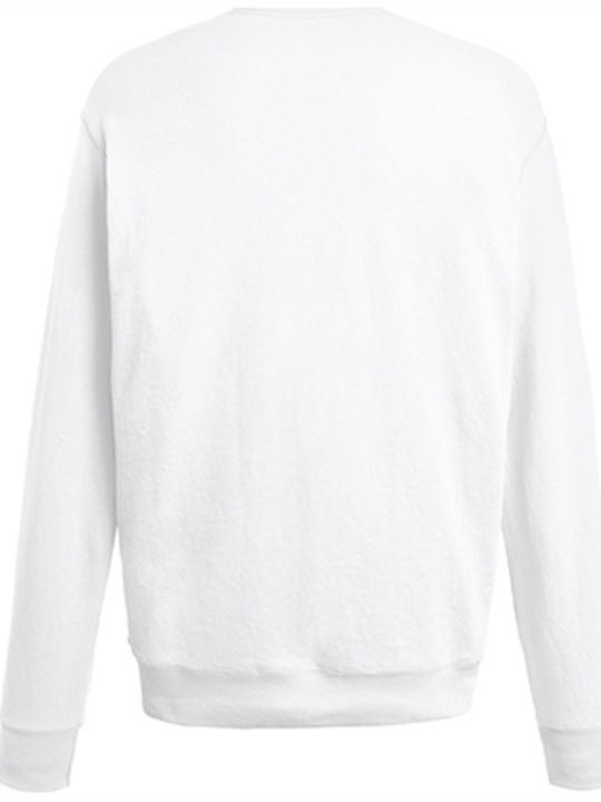 Fruit of the Loom Lightweight Set-In Men's Long Sleeve Promotional Sweatshirt White