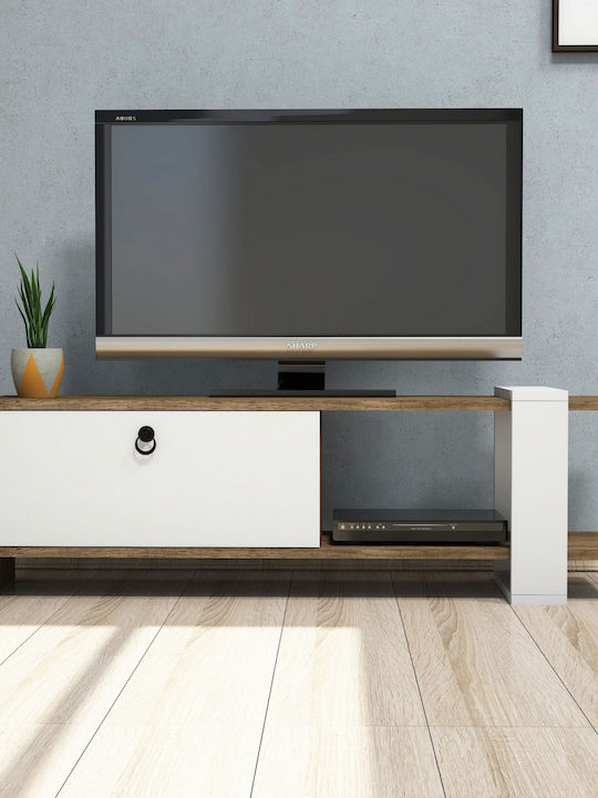 TV Stand Henriette Walnut - White M120xD25xH36.8cm