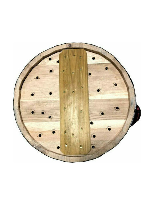 Tesias Γλάστρα Βαρέλι Ξύλινο Μπεζ 27.5x27.5x39εκ.