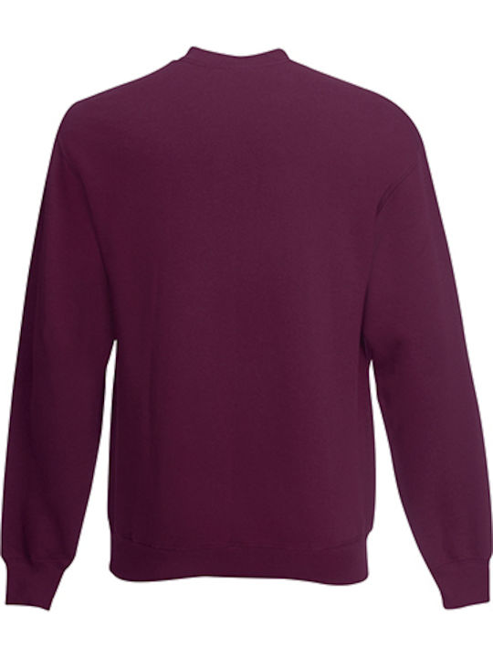 Fruit of the Loom Classic Set-In Ανδρική Διαφημιστική Μπλούζα Burgundy
