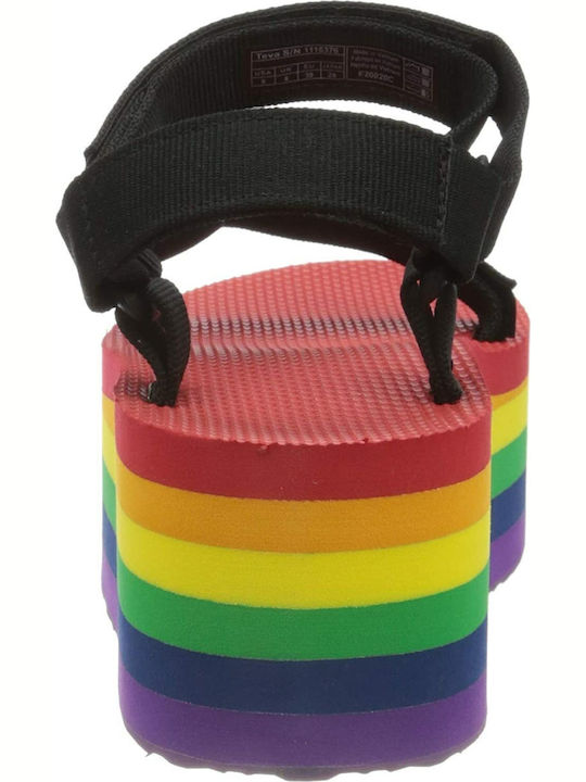 Universal Rainbow Pride Дамски Сандали Flatforms Черни