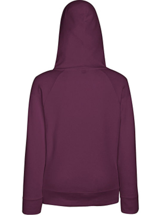 Fruit of the Loom Ladies Lightweight Γυναικείο Διαφημιστικό Φούτερ Μακρυμάνικο Burgundy