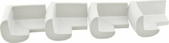 Iso Trade Protection Corner with Sticker made of Plastic in White Color 4pcs