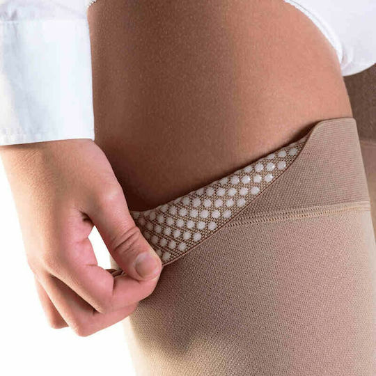 Sigvaris Top Fine Select Ciorapi Compresivi Coapsă Înaltă Compresie Gradată cu Siliconă 18-21 mmHg Bej