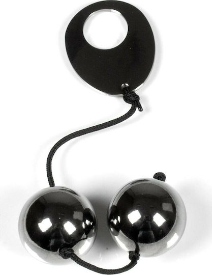 Seven Creations Domino Metallic Balls Κολπικές Μπάλες Μαύρες