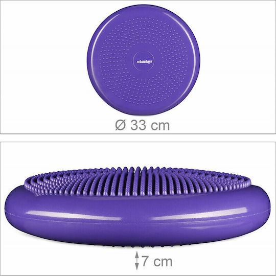 Relaxdays Δίσκος Ισορροπίας Μωβ με Διάμετρο 33cm