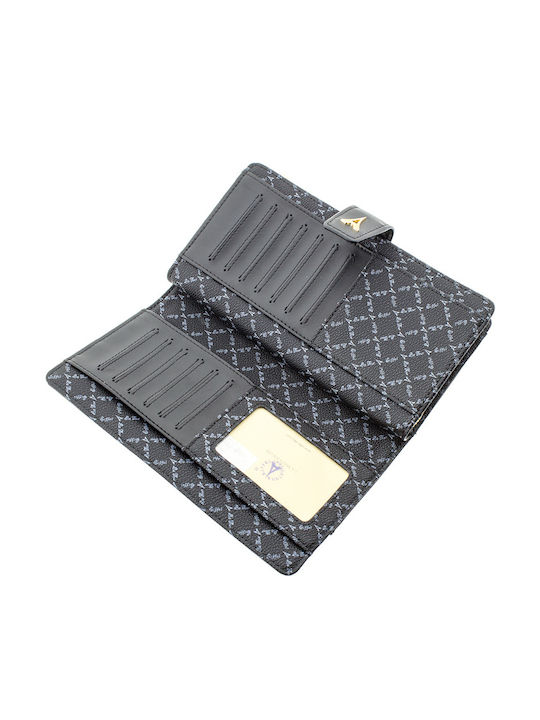 Large Leather Women's Wallet Classic Black