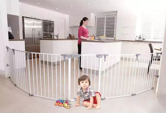 Dreambaby Royale 3 in 1 Πτυσσόμενη Πόρτα Ασφαλείας σε Λευκό Χρώμα 380x74εκ.