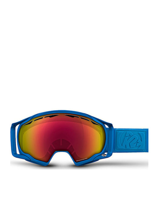 K2 Photokinetic Μάσκα Σκι & Snowboard Ενηλίκων Μπλε με Φακό Καθρέπτη σε Πορτοκαλί Χρώμα