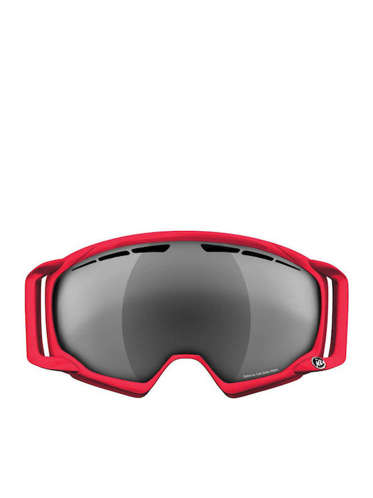 K2 Captura Pro Rusty Μάσκα Σκι & Snowboard Ενηλίκων Κόκκινη με Φακό Καθρέπτη σε Γκρι Χρώμα