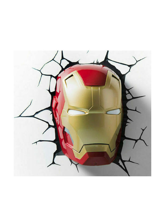 3DLightFX Παιδικό Φωτιστικό Πλαστικό Marvel Light Iron Man