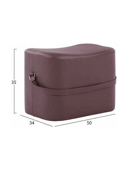 Scaune Camera de zi Tapițat cu Piele Ecologică Beate Violet 50x34x35buc