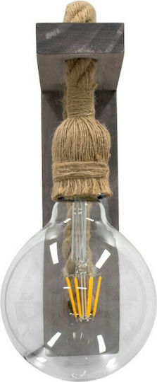 GloboStar Kensi Vintage Wall Lamp with E27 Socket Grey 7x30x30cm